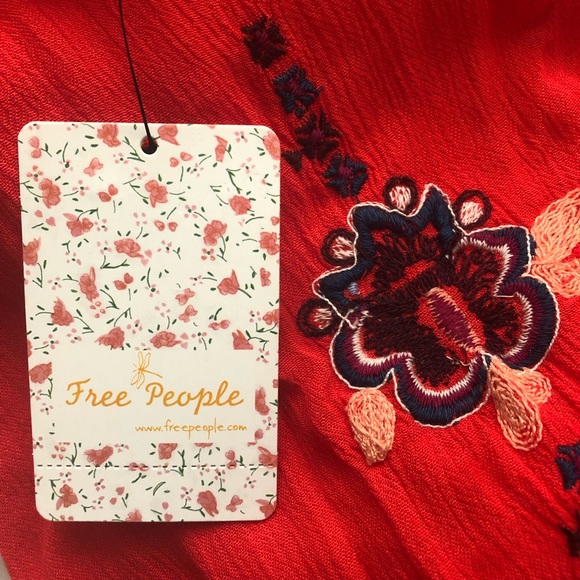 NWT Free People Oxford Embroidered Mini Dress - Picture 4 of 5